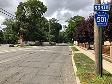 County Route 501 northbound in Cresskill 2018-07-22 15 03 00 View north along Bergen County Route 501 (County Road) at Linwood Avenue in Cresskill, Bergen County, New Jersey.jpg