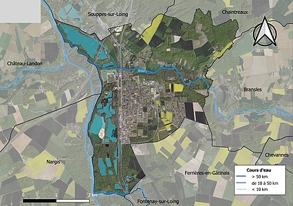 Carte orthophotographique de la commune en 2016.