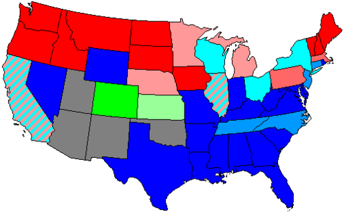 House seats by party holding plurality in state
.mw-parser-output .legend{page-break-inside:avoid;break-inside:avoid-column}.mw-parser-output .legend-color{display:inline-block;min-width:1.25em;height:1.25em;line-height:1.25;margin:1px 0;text-align:center;border:1px solid black;background-color:transparent;color:black}.mw-parser-output .legend-text{}
80+% Democratic
80+% Populist
80+% Republican
60+% to 80% Democratic
60+% to 80% Populist
60+% to 80% Republican
Up to 60% Democratic
Up to 60% Republican 53 us house membership.png