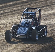 Larson racing a USAC midget in 2012 63 Kyle Larson USAC Midget 2012 Angell Park Speedway.jpg