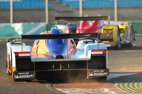 B09/60 Lola-Aston Martin B09/60 driven by Stefan Mücke in the 1000km do Algarve Race of the Le Mans Series 2009