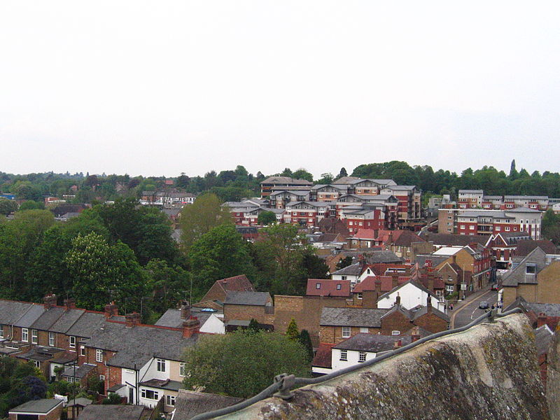 File:A partial view of Rickmansworth (old and new) from the church tower.jpg