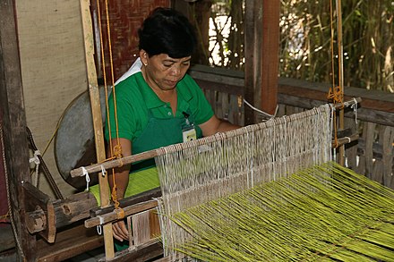 Abaca weaving in a Bohol bee farm