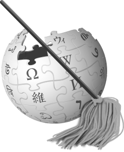 The official admin mop logo, depicting a mop overlaying the Knowledge (XXG) globe logo