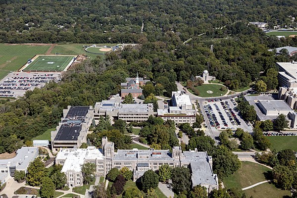 Aerial of Butler University campus in 2016