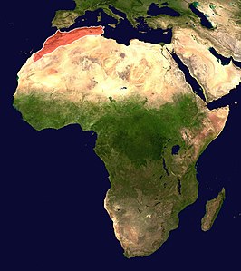 Kaart van Atlasgebergte