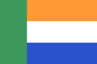 Die "Vryheidsvlag" wat in 1995 by die Suid-Afrikaanse Buro vir Heraldiek as vlag van die Afrikaner Volksfront registreer is.[1]