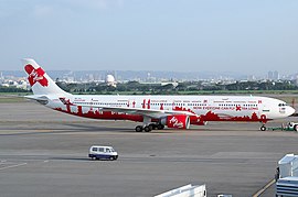 Airbus A330-300 авиакомпании AirAsia X в международном аэропорту Таоюань (Тайвань)