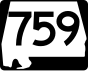 Markierung State Route 759