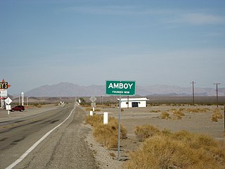 <span class="mw-page-title-main">Amboy, California</span> Unincorporated community in California, United States