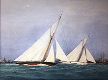 1893 America's Cup match between Vigilant and Valkyrie II America's Cup Racing, 1893-Fred S. Cozzens-IMG 5974.JPG