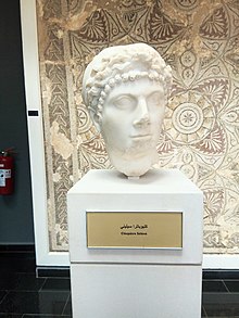 An ancient Roman bust of Cleopatra Selene II, wife of Juba II of Mauretania.jpg