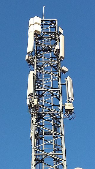 Torre de telecomunicaciones del transmisor de antena de comunicación  inalámbrica 4g y 5g con antena separada