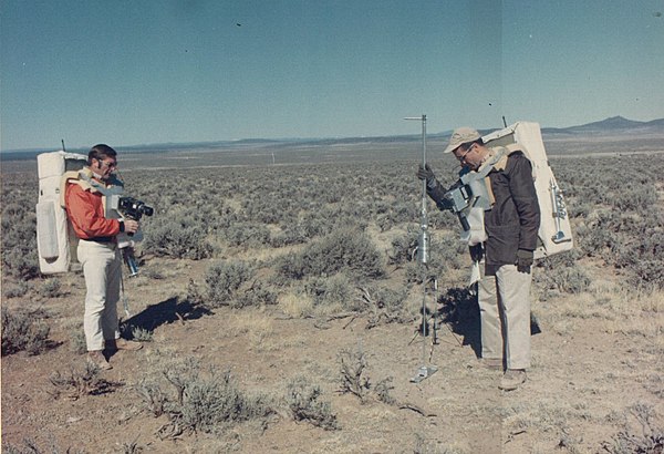 Gordon (right) and Schmitt during geology training