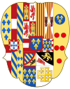 Arms of Infante Charles of Spain as King of Naples and Sicily.svg