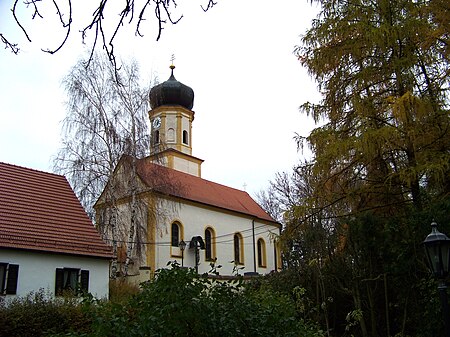Aufhausen Hellkofen Kirche Sankt Leonhard