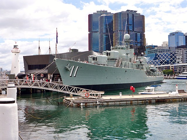 HMAS Vampire on display at the Australian National Maritime Museum