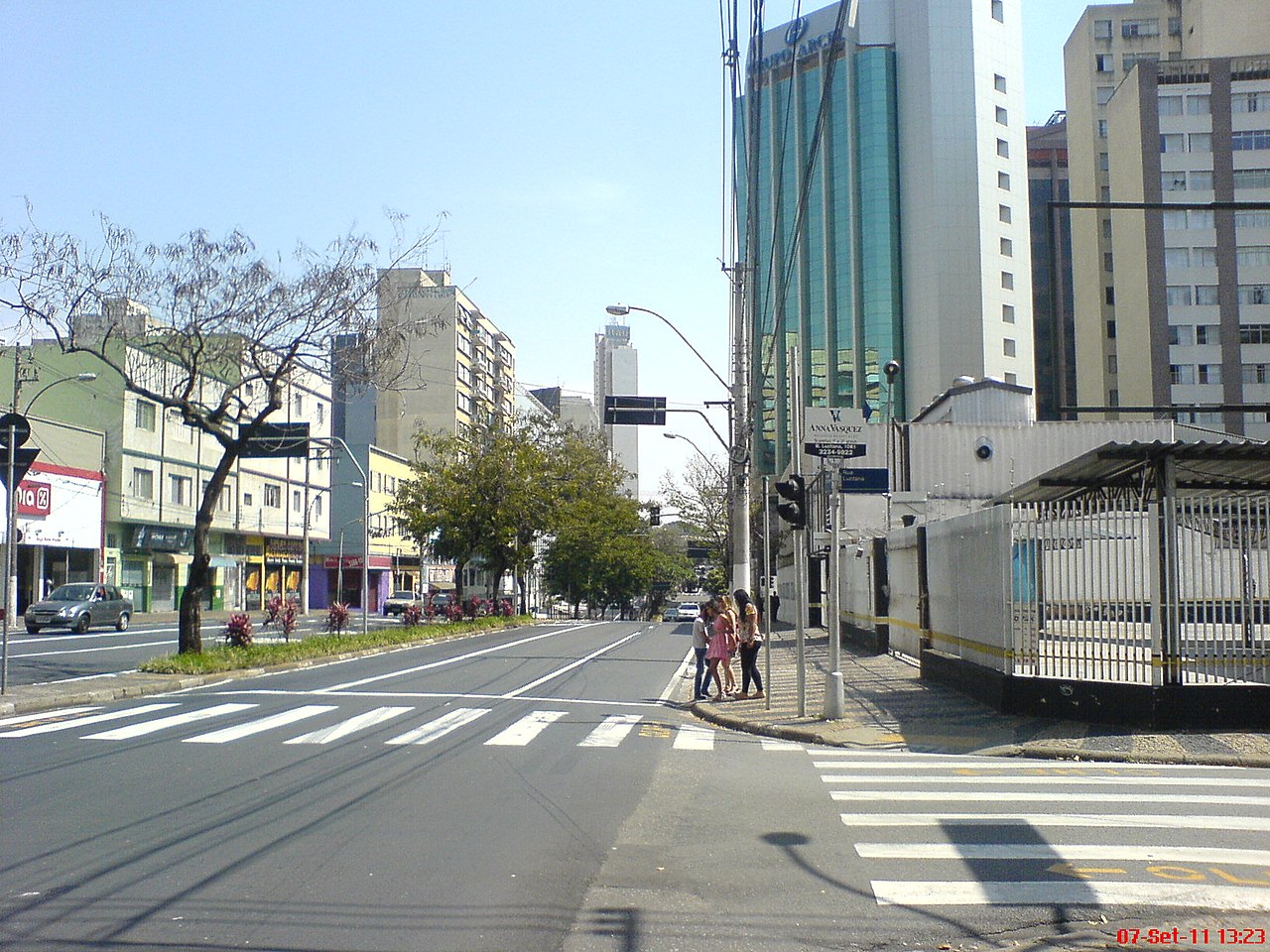 Campinas-sp,brasil-july 19,2021: Moraes Sales Avenue in a Late