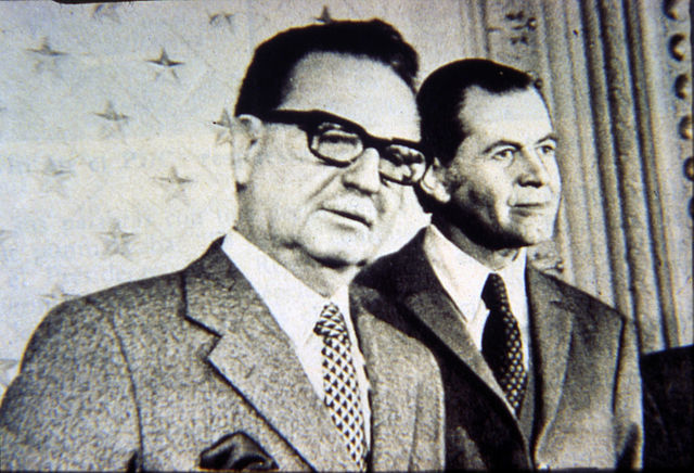 President Salvador Allende with then-senator Aylwin