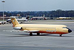 Die BAC 111-500 Halcyon Days (G-AXMK) im Jahr 1973