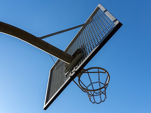 Basketball basket made of chains