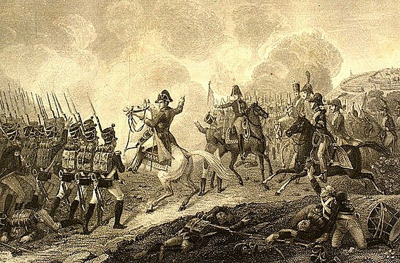 Bitwa pod Lützen (1813) – grafika Andrei Johanna Fleischmanna
