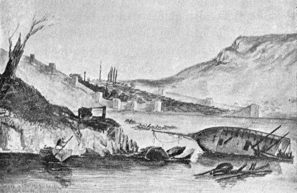 Drawing by Tryon of Sinop Bay after the battle