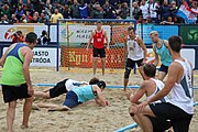 Deutsch: Beachhandball Europameisterschaften 2019 (Beach handball Euro); Tag 6: 7. Juli 2019 – Männerfinale, Dänemark-Norwegen 2:0 (25:18, 19:16) English: Beach handball Euro; Day 6: 7 July 2019 – Men's Final – Denmark-Norway 2:0 (25:18, 19:16)