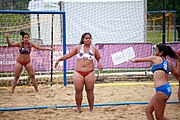 Deutsch: Beachhandball bei den Olympischen Jugendspielen 2018; Tag 6, 11. Oktober 2018; Mädchen, Platzierungssspiel Ränge 11-12 – Amerikanisch Samoa-Mauritius 2:1 English: Beach handball at the 2018 Summer Youth Olympics at 11 October 2018 – Girls Placement Match 11-12 – American Samoa-Mauritius 2:1