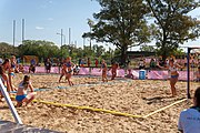 Deutsch: Bachhandball bei den Olympischen Jugendspielen 2018; Tag 3, 9. Oktober 2018; Mädchen, Vorrunde, Gruppe A - Russland-Amerikanisch Samoa 2:0 English: Beach handball at the 2018 Summer Youth Olympics at 9 October 2018 – Girls Preliminary Round Group A‎ – Russia-American Samoa 2:0