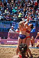 Deutsch: Beachhandball bei den Olympischen Jugendspielen 2018 in Buenos Aires; Tag 7, 13. Oktober 2018; Mädchen, Halbfinale – Niederlande-Kroatien 0:2 English: Beach handball at the 2018 Summer Youth Olympics in Buenos Aires at 13 October 2018 – Girls Semifinal – Netherlands-Croatia 0:2 Español: Handball de playa en los Juegos Olimpicos de la Juventud Buenos Aires 2018 en 13 de octubre de 2018 – Semifinales Femeninas - Países Bajos-Croacia 0:2