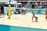 Deutsch: Beachvolleyball bei den Olympischen Jugendspielen 2018; Tag 9, 15. Oktober 2018; Mädchen, Viertelfinale: Puerto Rico-Russland 0–2 (12–21/10–21) English: Beach volleyball at the 2018 Summer Youth Olympics at 15 October 2018 – Girls Quarterfinals: Puerto Rico-Russia 0–2 (12–21/10–21)