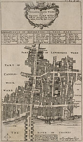 Parish and ward map Billingsgate Cartographer; Blome, RichardSurveyor; Stow, John 1720.jpg