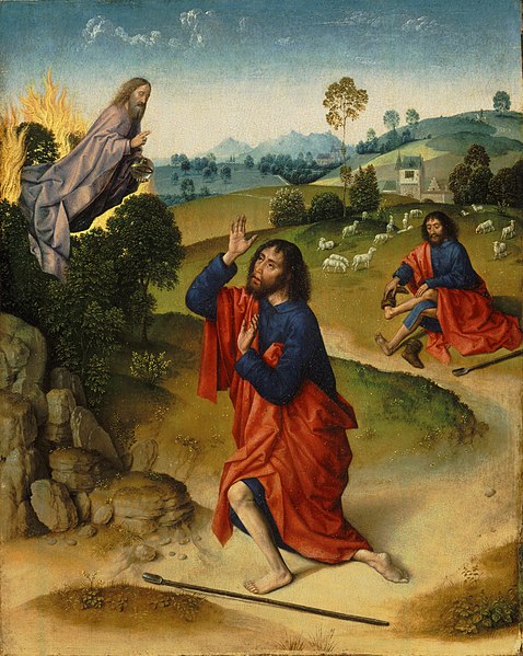 Moses and the Burning Bush, c. 1450–1475, attributed to Dieric Bouts