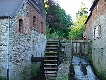 The Cistercians helped facilitate the spread of waterwheel technology. Braine le Chateau,Belgium,moulin banal.JPG