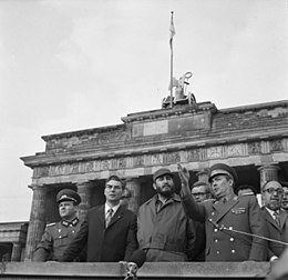 Castro and members of the East German Politburo in Berlin, June 1972 Bundesarchiv Bild 183-L0614-040, Berlin, Fidel Castro an der Grenze.jpg