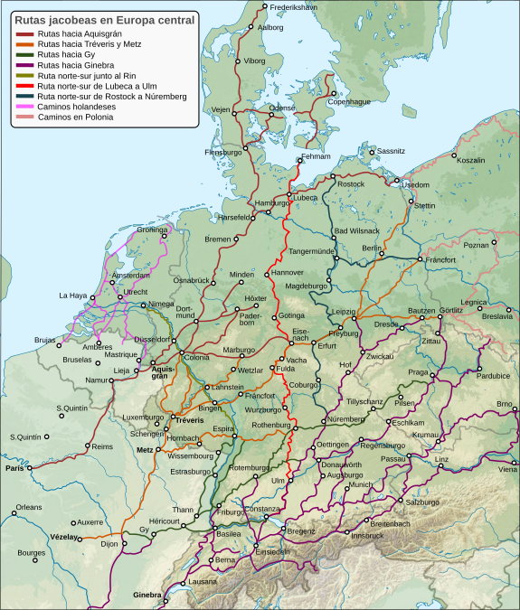 Frankenstraße von Bautzen über Dresden und Zwickau nach Hof (Saale) - heute Teil des Sächsischen Jakobsweges. Die Frankenstraße überquerte die Elbe über die Furt von (Alten)Dresden, weswegen sich hier Elbzoll und ein Kaufmanns-Wiek entwickelten. Gegenüber älteren und sicheren Furten in der Region gab es hier zusätzlich den Vorteil des natürlichen Hafens von Nisan.