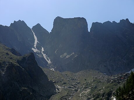Wąwóz Lourousa na Monte Argentera, pochodzi od Holzera w 1973 roku.