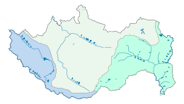 Carte montrant les différents ruisseaux et les sous-bassins versants d’Essarts en Bocage