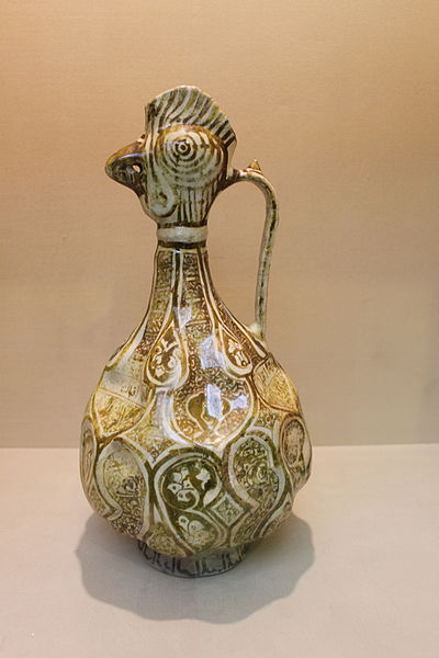 File:Ceramic ewer- 13th century - Kashan - inventory number 282 - Abgineh Museum of Tehran.JPG