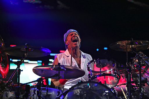 Chad Smith performing with Red Hot Chili Peppers in Mexico City, Mexico DF on March 6, 2013