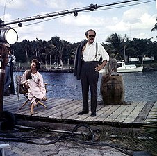 Avec Chana Eden sur le tournage de La Forêt interdite.