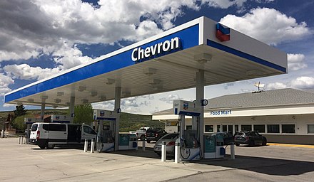 A Chevron gas station in Diamondville, Wyoming (taken on May 27, 2018)