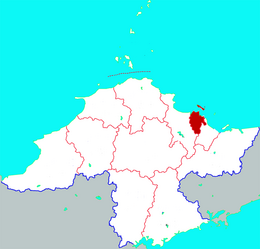 Distretto di Zhifu – Mappa
