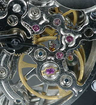 <span class="mw-page-title-main">Jewel bearing</span> Jewel-lined bearing used in precision instruments, particularly mechanical watches