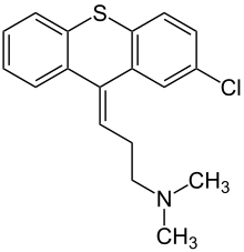 Structural formula of chlorprothixes