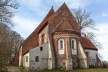 Chor und Sakristei der Pfarrkirche, Blick von Osten