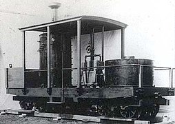 Climax-Lokomotive der A-Klasse mit Stehkessel