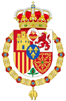 Coat of Arms used by the supporters of the Carlist Claimants to the Spanish Throne (adopted c.1890).svg