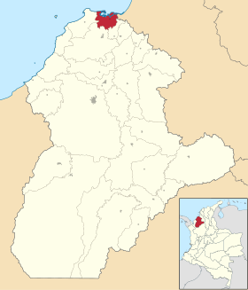 Localização de San Antero